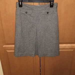 J. Crew grey wool skirt front pleat